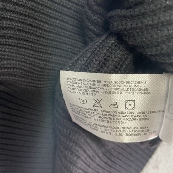 Collars & Co Mens Holland 1/4 Zip Hoodie Small Black Cashmere Blend New - Picture 6 of 6